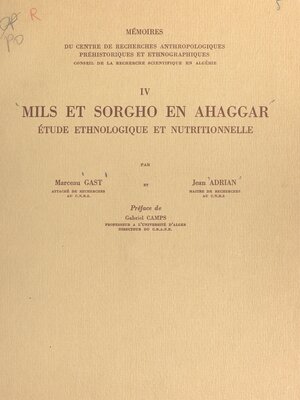 cover image of Mils et sorgho en Ahaggar